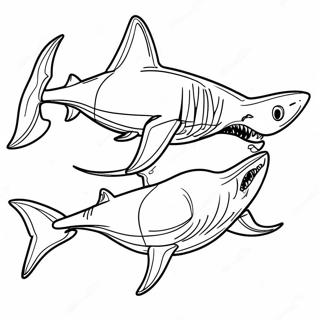 Page De Coloriage Des Machoires Du Grand Requin Blanc 118498-53665