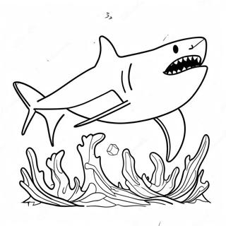 Page De Coloriage Des Machoires Du Grand Requin Blanc 118498-53666