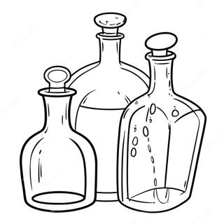 Page De Coloriage Des Bouteilles De Potion Colorees 118524-53685