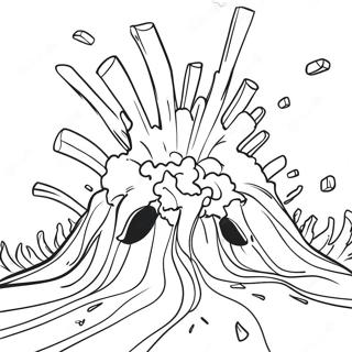 Page De Coloriage Du Tremblement De Terre Avec Le Sol Qui Tremble 118549-53705