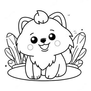 Page De Coloriage De Mignon Chiot Pomeranian 118574-53725