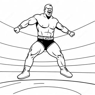 Page De Coloriage De Lutteur Wwe Sautant Sur Un Adversaire 118626-53767