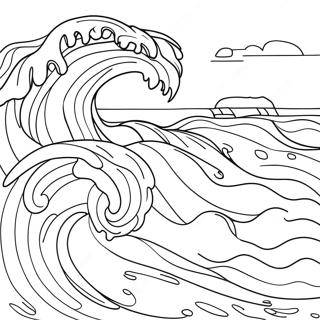 Page De Coloriage Des Douces Vagues Oceaniques 118755-53865