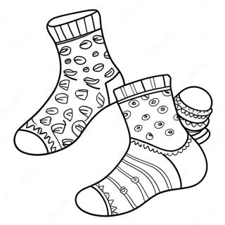 Page De Coloriage De Chaussettes Colorees 118806-53902