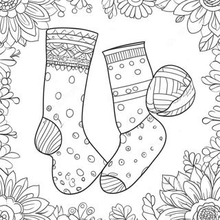 Page De Coloriage De Chaussettes Colorees 118806-53904