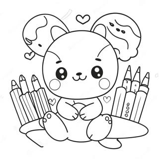 Page De Coloriage Kawaii Mignonne De Gribouillage 118882-53964