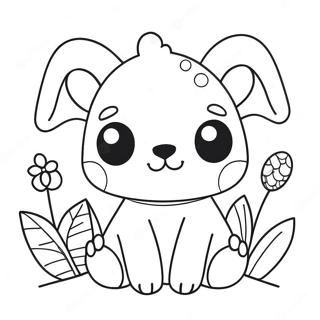 Page De Coloriage Kawaii Adorable Danimaux En Gribouillage 118883-53965