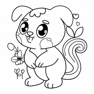 Page De Coloriage Kawaii Adorable Danimaux En Gribouillage 118883-53967