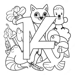 Page De Coloriage De Lalphabet Animal 118986-54044