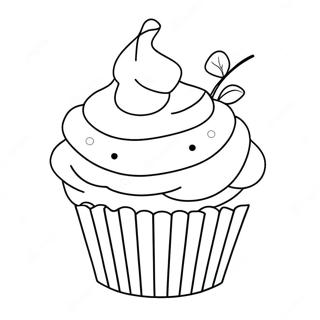 Page A Colorier De Cupcake Geant Avec Une Cerise Sur Le Dessus 11900-705