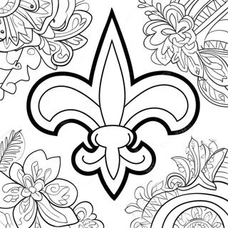 Page De Coloriage Du Logo Des Saints De La Nouvelle Orleans 119012-54065