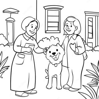 Page De Coloriage De Voisins Amicaux Aidant 119449-54409