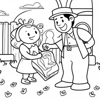 Page De Coloriage De Voisins Amicaux Aidant 119449-54412