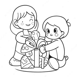 Page De Coloriage Damis Attentionnes Partageant Des Jouets 119451-54417