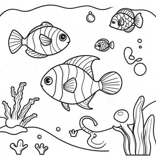 Page De Coloriage De La Scene Sous Marine De Locean 119731-54626