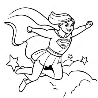 Coloriage De Supergirl Volant Dans Le Ciel 119861-54729