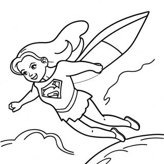 Coloriage De Supergirl Volant Dans Le Ciel 119861-54730