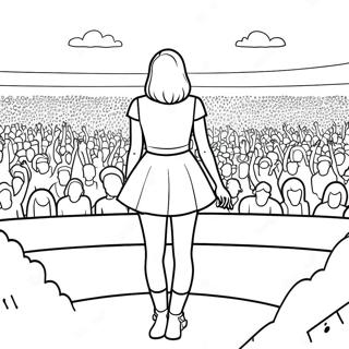 Page De Coloriage De La Scene De Concert Coloree De Taylor Swift 119887-54751