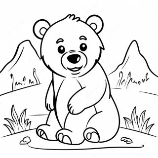 Page De Coloriage Dun Mignon Ourson Grizzly 119991-54829