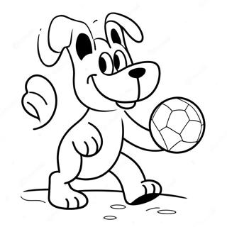 Page De Coloriage De Chien Heureux Rapportant Une Balle 120045-54878