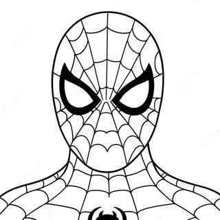 Visage De Spiderman Pages À Colorier