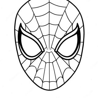 Page De Coloriage De Visage De Spiderman 120094-54906