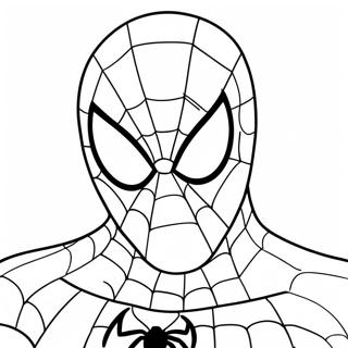 Page De Coloriage De Visage De Spiderman 120094-54908