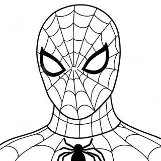 Page De Coloriage De Visage De Spiderman Amical 120095-54909