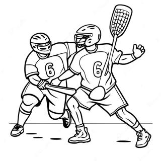 Page A Colorier De Match De Lacrosse Excitant 120630-55330