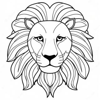 Visage De Lion Pages À Colorier