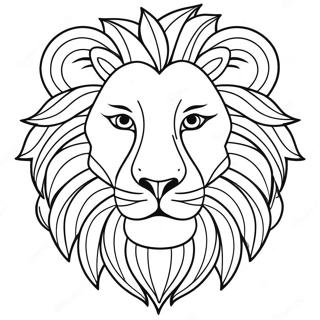 Page De Coloriage De Visage De Lion 120681-55366