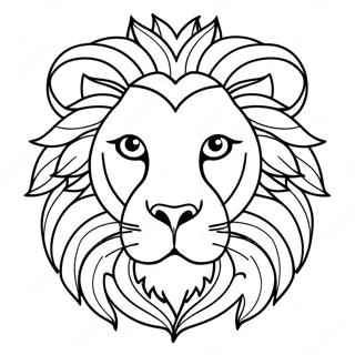 Page De Coloriage De Visage De Lion 120681-55367