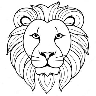 Page De Coloriage De Visage De Lion Majestueux 120682-55369