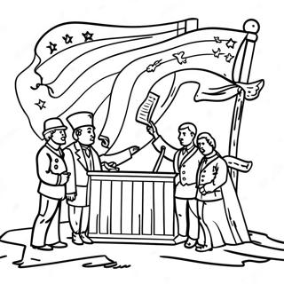 Page De Coloriage Historique De La Fete De La Constitution 120785 55455