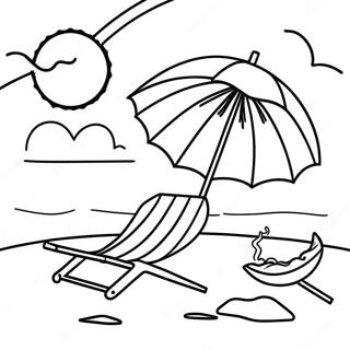 Page De Coloriage Dete A La Plage 120833-55486