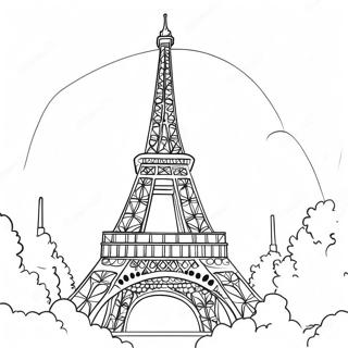 Page De Coloriage De La Tour Eiffel A Paris 120964 55777