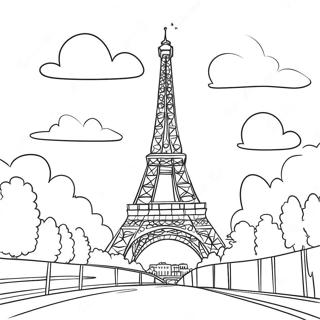 Page De Coloriage De La Tour Eiffel A Paris 120964 55778
