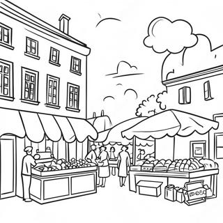 Page De Coloriage Dune Scene De Marche Francais Coloree 120966 55597