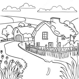 Page De Coloriage De La Belle Campagne Francaise 120967 55601