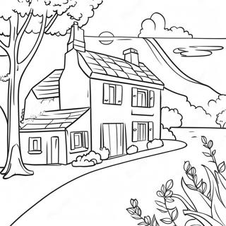 Page De Coloriage De La Belle Campagne Francaise 120967 55602