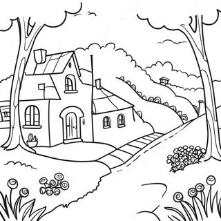 Page De Coloriage De La Belle Campagne Francaise 120967-55790