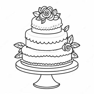 Page De Coloriage De Gateau De Mariage 121013-55626