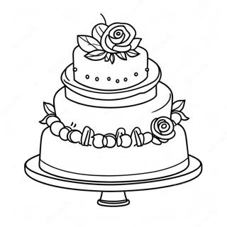 Page De Coloriage De Gateau De Mariage 121013-55813