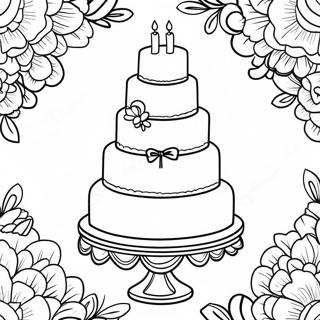 Page De Coloriage De Gateau De Mariage 121013-55814