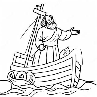 Page De Coloriage De Lapotre Paul Sur Un Bateau 121093 55886