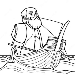Page De Coloriage De Lapotre Paul Sur Un Bateau 121093 55888