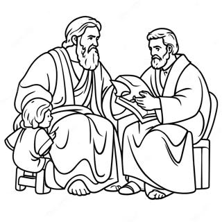 Page De Coloriage De Lapotre Paul Enseignant Aux Enfants 121094 55890