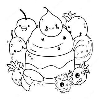 Page De Coloriage De Dessert Mignon 121140-55916