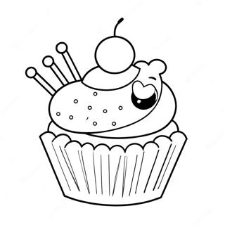 Page De Coloriage De Cupcake Adorable 121141-55917