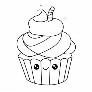 Page De Coloriage De Cupcake Adorable 121141-55918